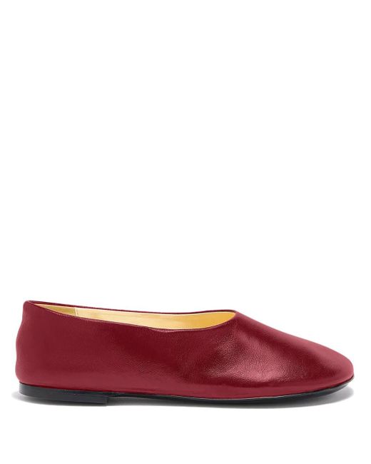 Proenza Schouler Red Glove Ballet Flats