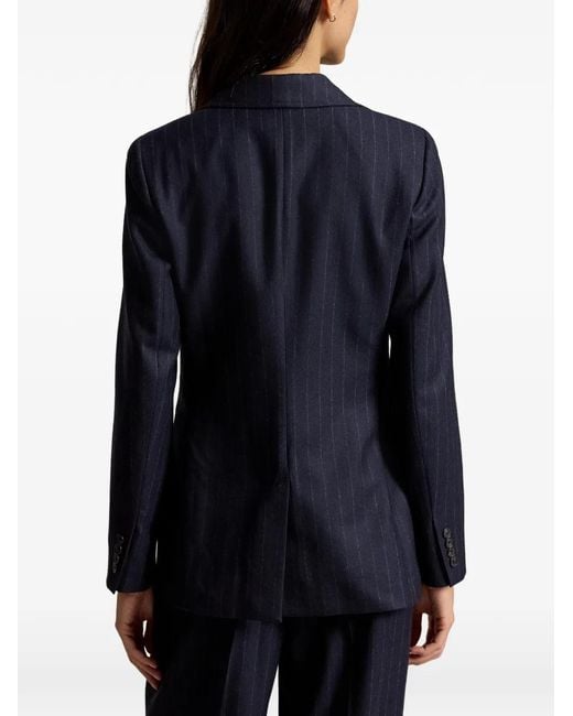Polo Ralph Lauren Blue Pinstripe Patch-Pocket Jacket