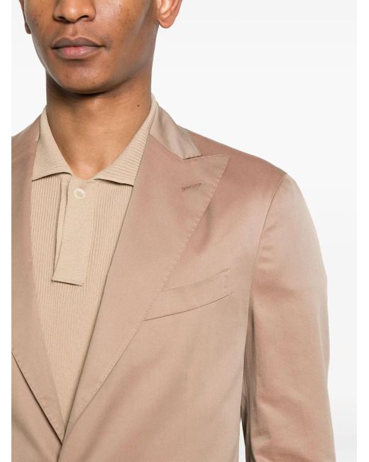 Boglioli Natural Single-Breasted Cotton Suit for men