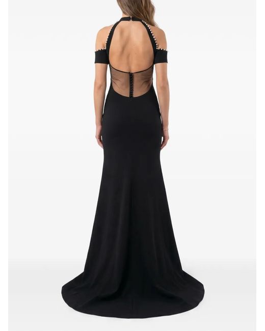 Gatti Nolli by Marwan Black Mermaid Gown Dress