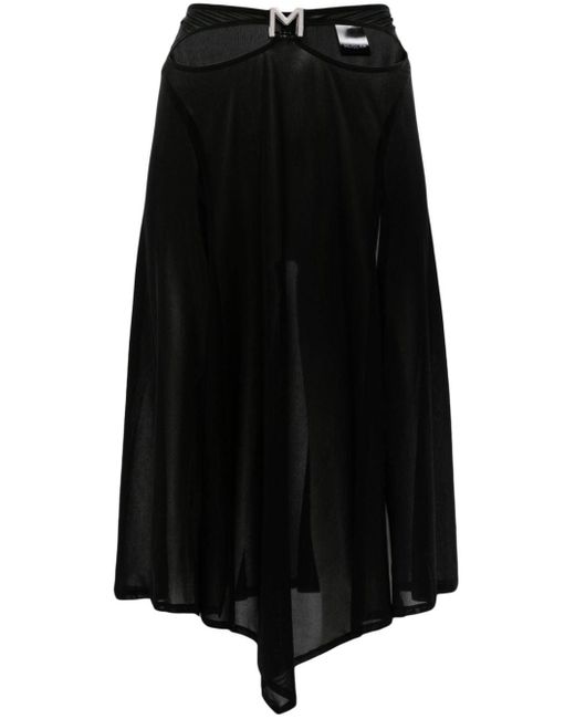 Mugler Black M Cut-out Midi Skirt
