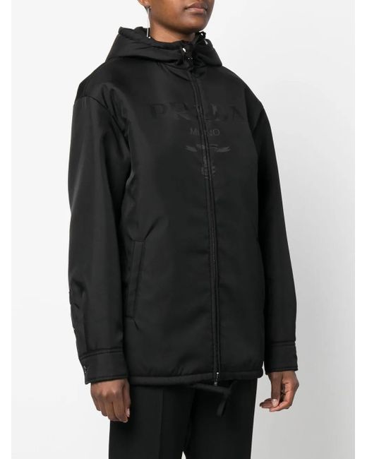 Prada Black Re-Nylon Hooded Jacket