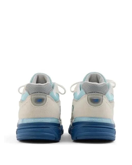 New Balance Blue 990V4 Mesh-Panel Sneakers