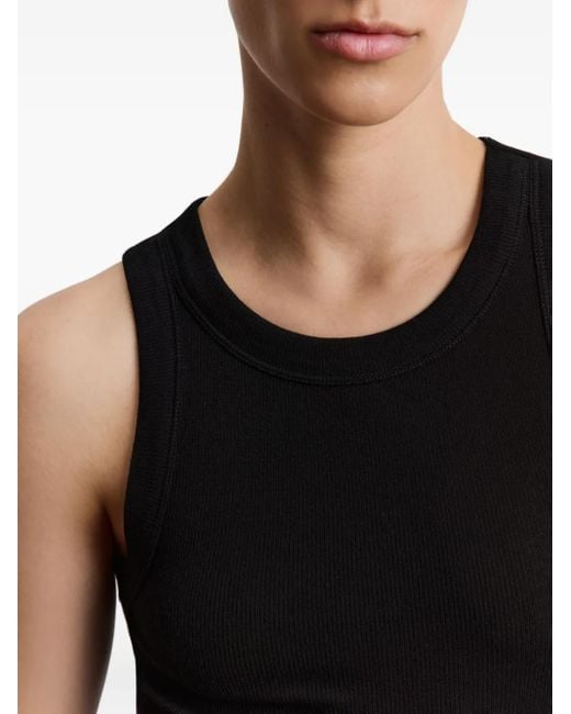 12 STOREEZ Black Ribbed Tank Top