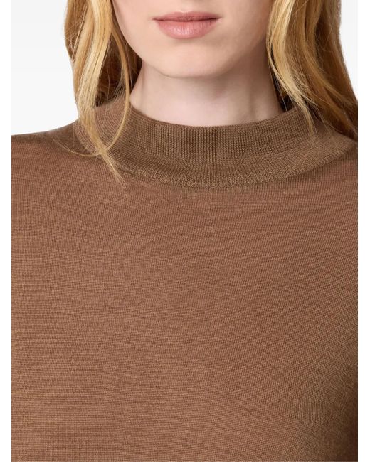 Tod's Brown Mock-Neck Sweater