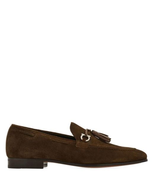 Ferragamo Brown Tassel-Detail Loafers for men