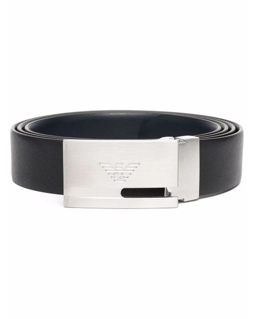 Emporio Armani Black Leather Belt for men