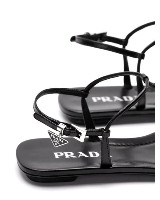 Prada Brown Thong-Strap Sandals