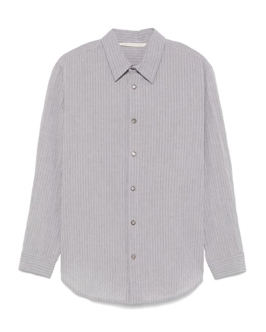 Camicia A Righe di Forme D'expression in Gray da Uomo
