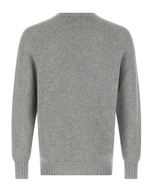 Ma'ry'ya Gray Cuffed Raglan Sweater for men