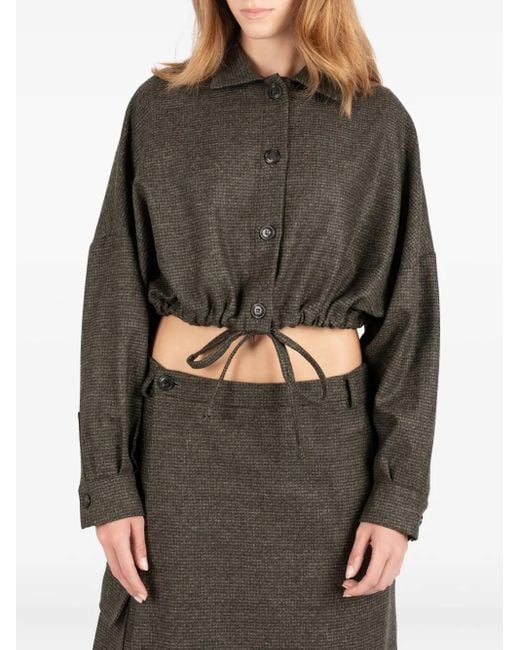 Societe Anonyme Gray Drop-Shoulder Wool Jacket