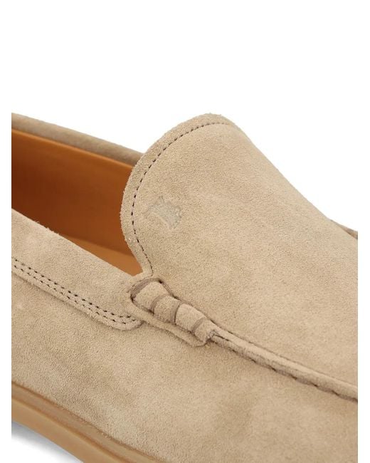 Tod's Natural Suede Flat Shoes for men
