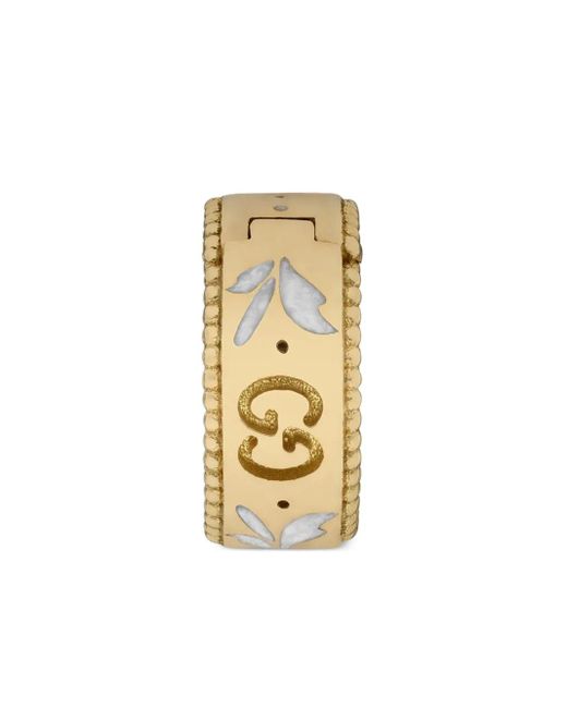 Anillo con aplique GG Gucci de color Metallic