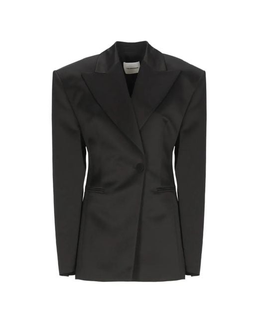 ANDAMANE Black Notched-Lapel Blazer