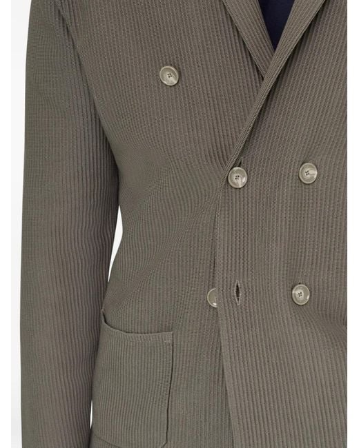 Boggi Green Double-Breasted Knitted Jacket for men