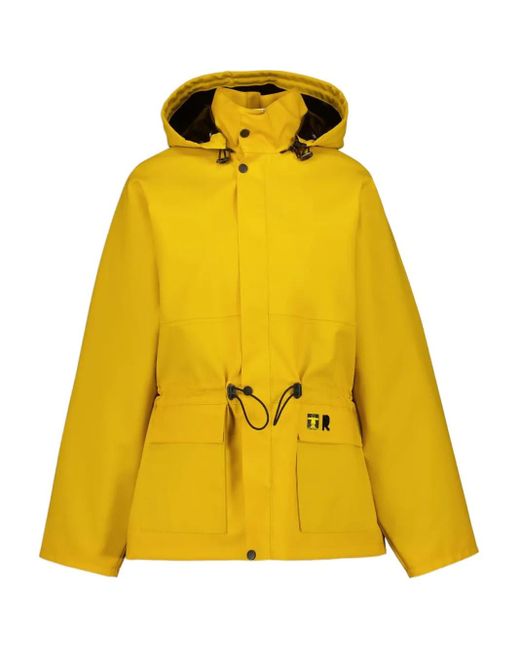 Rabanne Yellow Hooded Drawstring Raincoat