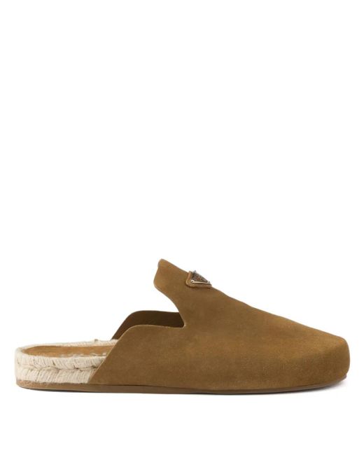 メンズ Prada スエード スリッポン Brown