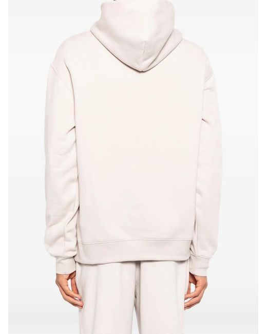 Melt White Graphic-Print Hoodie for men