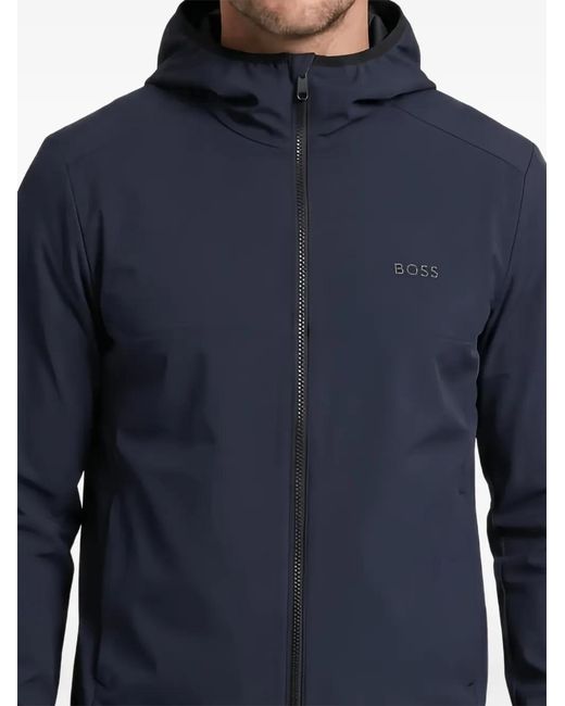 Boss Blue Commuterpro Logo-Print Jacket for men