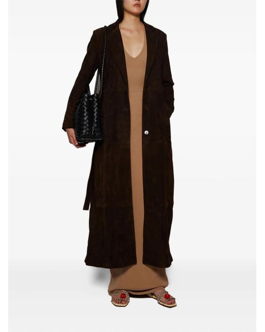 ÉTERNE Natural Halter Maxi Dress