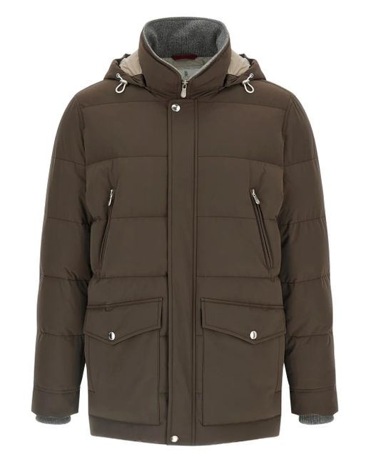 Piumino Con Tasche di Brunello Cucinelli in Green da Uomo