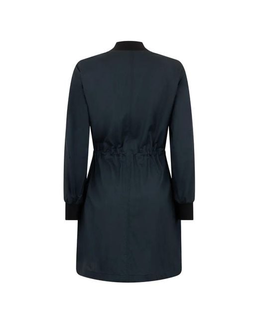 Moorer Blue Single-Breasted Drawstring Coat