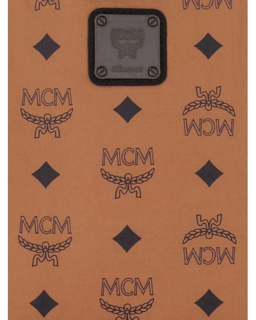 MCM Black Monogram-Pattern Backpack