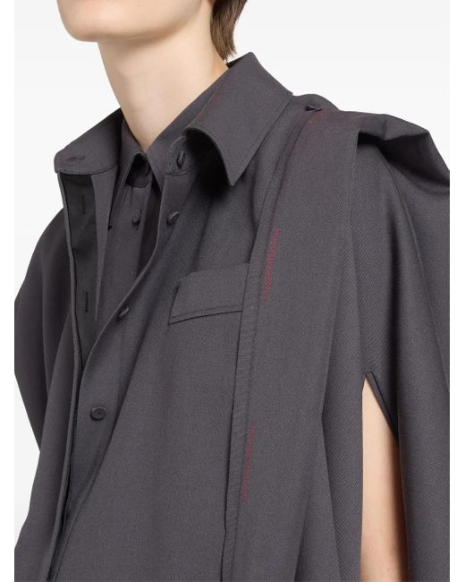 Camicia Con Drappeggio di Ports 1961 in Black