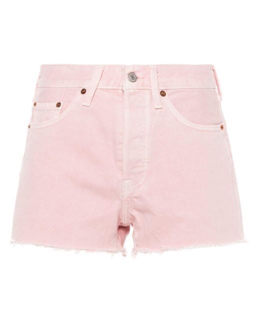 Levi's 501 Katoenen Shorts in het Pink
