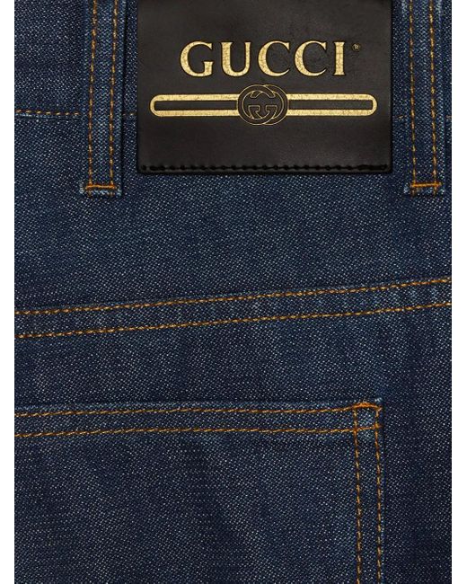 Vaqueros Rectos Con Efecto De Lavado Ecológico Gucci de hombre de color Blue