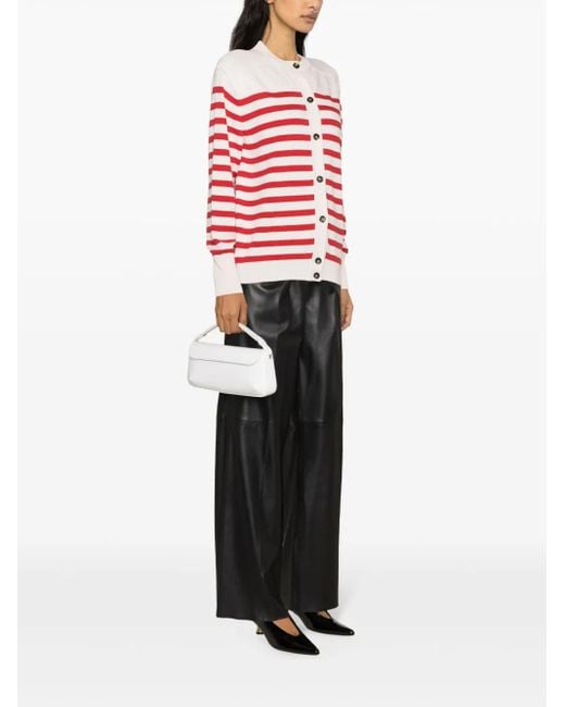 Philosophy Di Lorenzo Serafini Logo-Embroidered Striped Cardigan