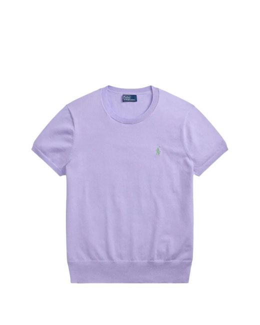 Polo Ralph Lauren Purple Short-Sleeve Sweater