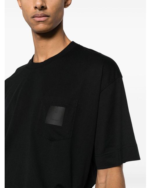 Givenchy Black Pocket Cotton T-shirt for men
