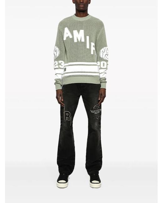 Amiri Black Logo Patch Jeans for men