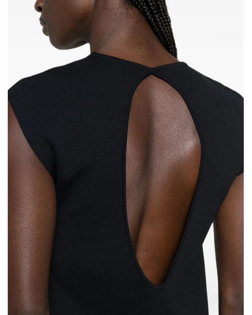 P.A.R.O.S.H. Black Sleeveless Mini Dress