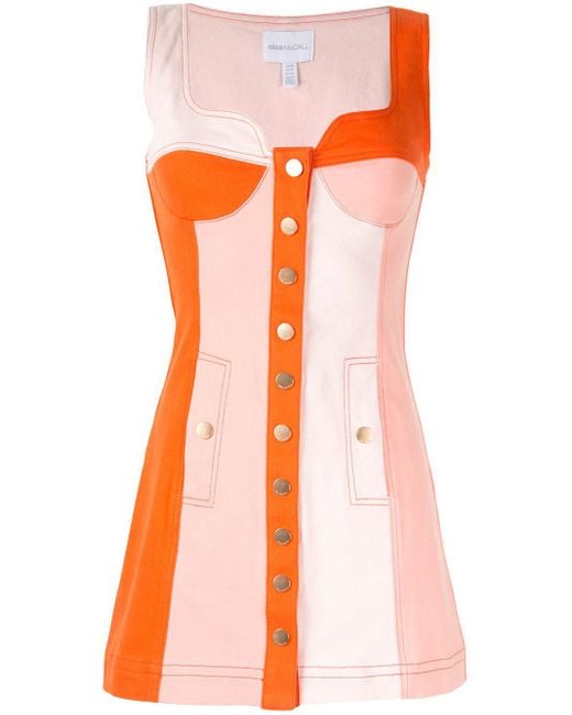 Alice McCALL Orange Chelsea Hotel Panelled Mini Dress