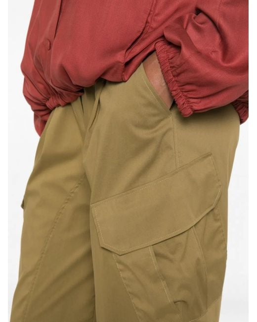 Carla G Natural Button-Tab Cargo Pants