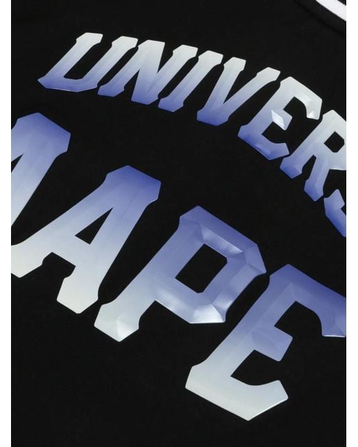 Aape By A Bathing Ape Black Moonface Patch Baseball Jacket for men