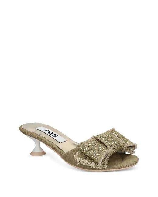 Sulette Ras Ras Bow-Embellished Sandals in Metallic | Lyst