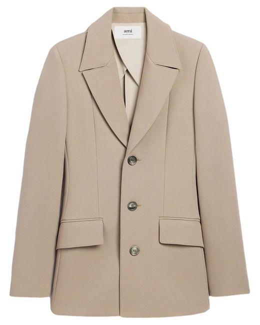 Blazer De Vestir AMI de color Natural
