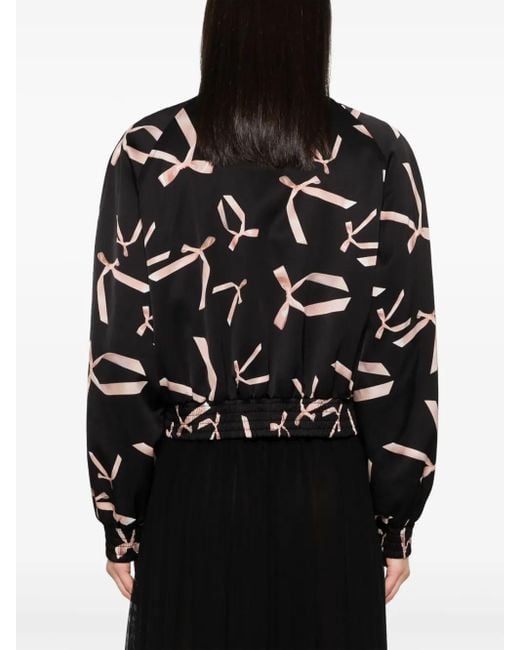 Pinko Black X Patrick Mcdowell Printed Bomber Jacket