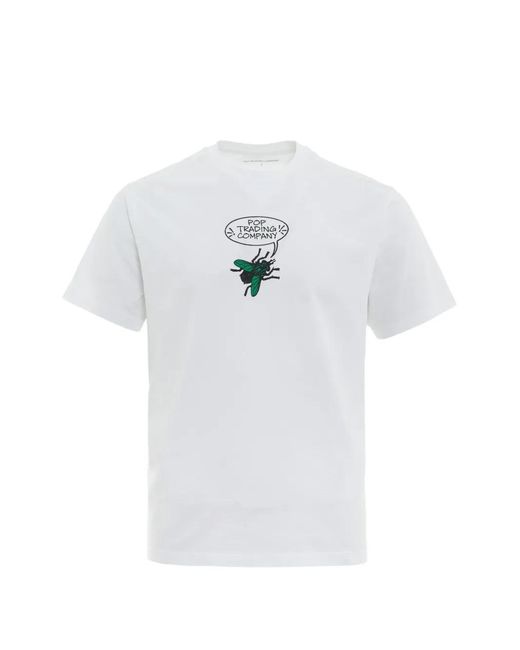 Pop Trading Co. White Pop Fly T-Shirt for men