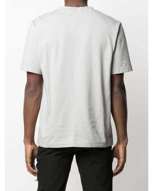 HELIOT EMIL White Logo Print T-Shirt for men