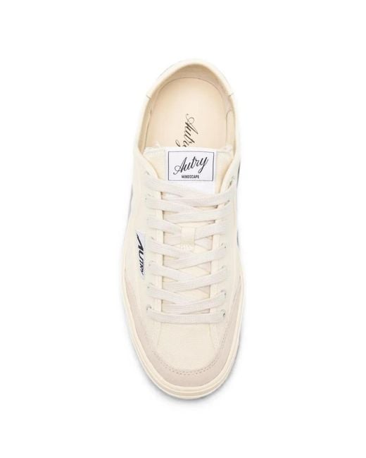 Autry White Windscape Low-Top Sneakers for men