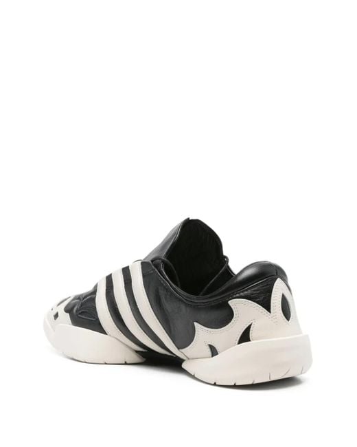 Y-3 Black Leather Trainers for men