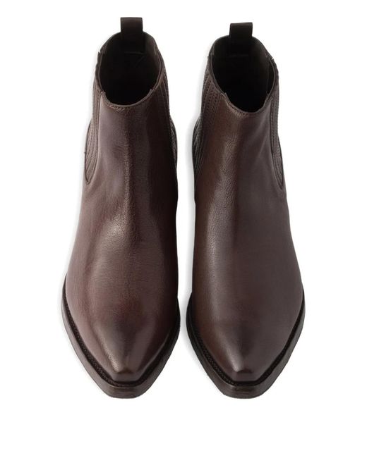 Prada Brown 55Mm Gusset-Detail Leather Chelsea Boots for men