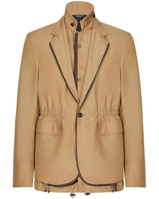 Dolce & Gabbana Natural Deconstructed Layered Blazer for men
