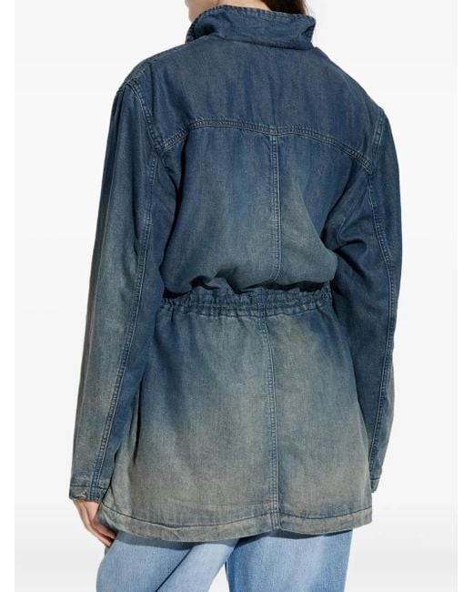 DIESEL Blue Flap-Pocket Denim Jacket