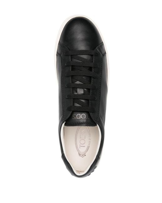 Tod's Leren Sneakers Met Vlakken in het Black voor heren