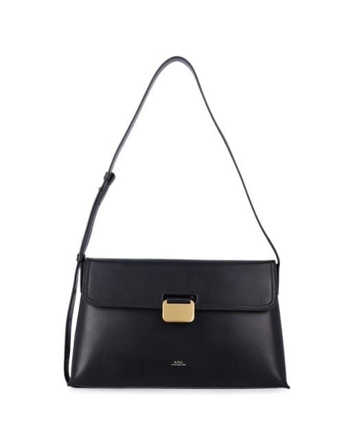 A.P.C. Blue Simone Leather Shoulder Bag
